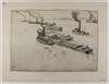 Collection of approximately 17 prints, including etchings and drypoints.